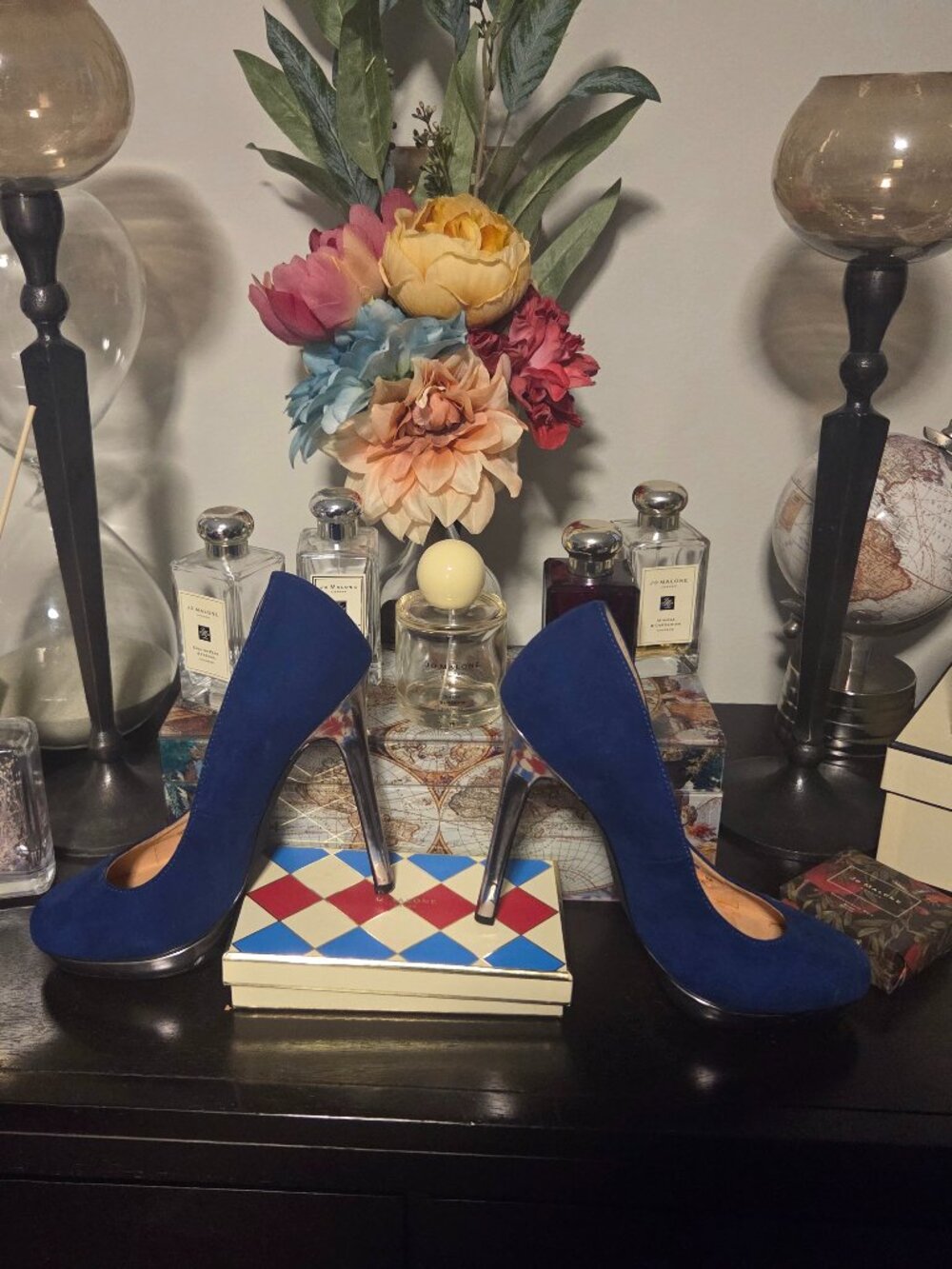 Royal Blue Platform Heels – Women’s 7.5 | Metallic Trim | Stiletto | State